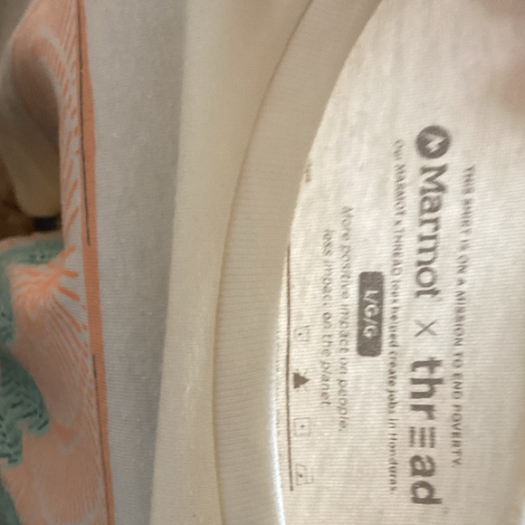 Marmot White Tee with Tree Design - Picture 6 of 6